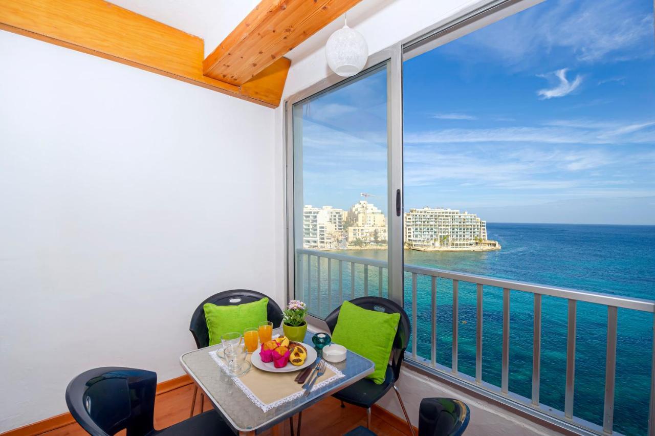 Spinola Bay Top Floor Seafront 3 Bedroom Apartment With Panoramic Sea Views - By Getawaysmalta Saint Julian's Luaran gambar